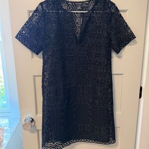Club Monaco Black Shift Dress with V-Neck, 00